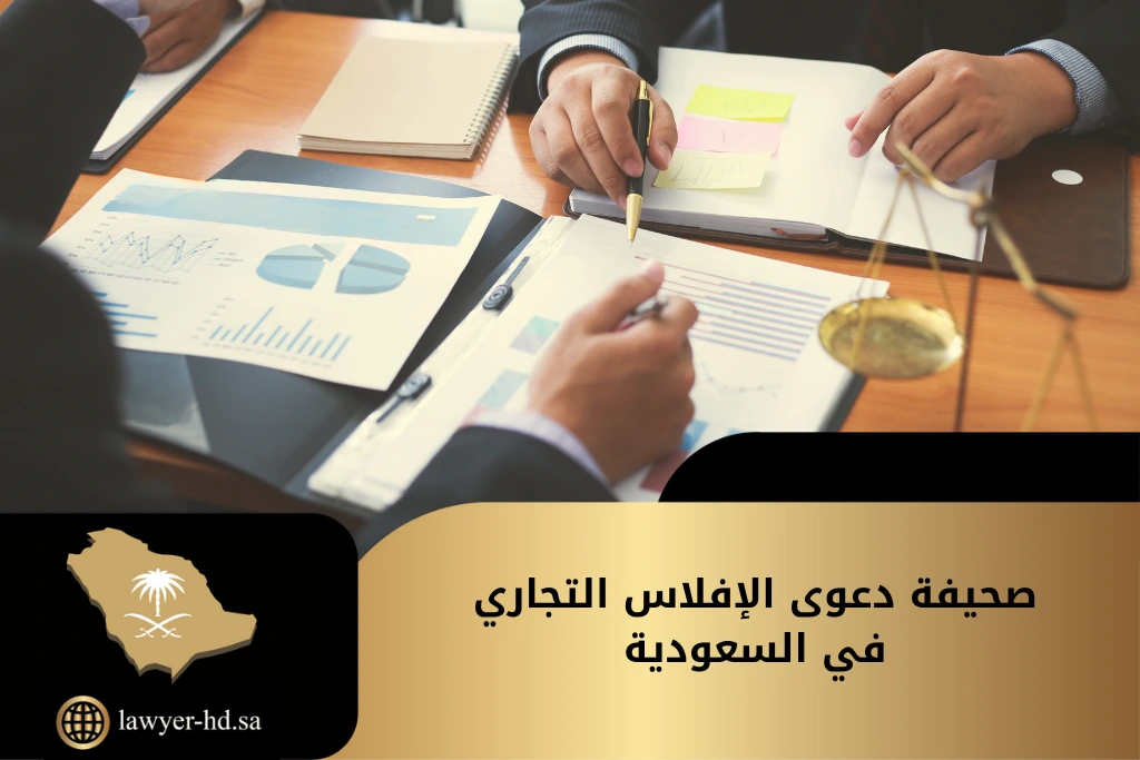 صحيفة دعوى الإفلاس التجاري في السعودية
