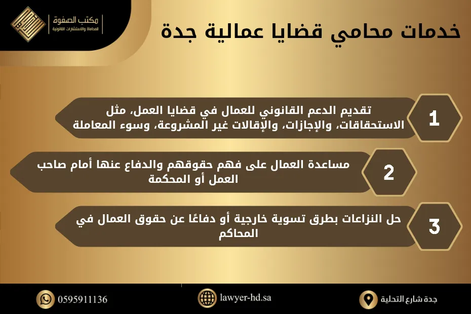 خدمات محامي قضايا عمالية جدة